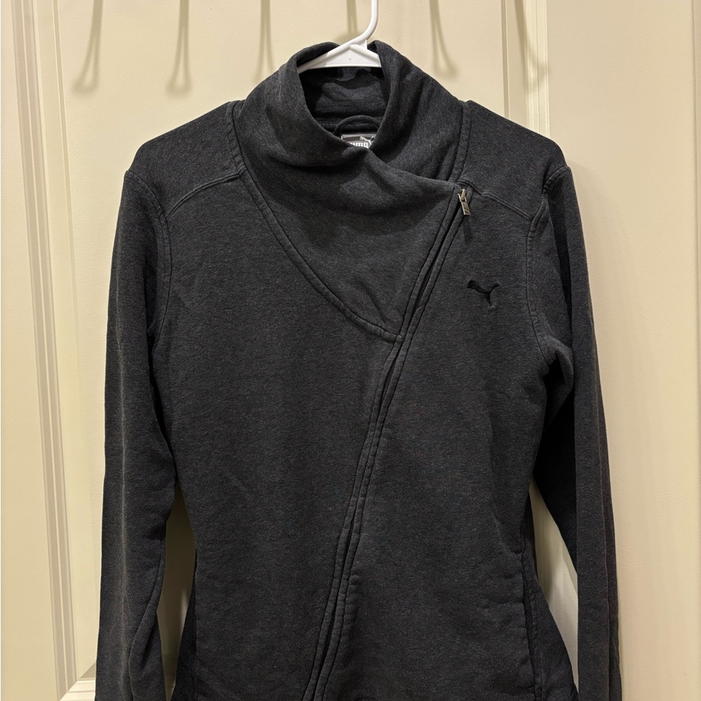 Puma Charcoal Asymmetrical Zip Jacket